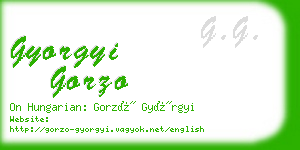 gyorgyi gorzo business card